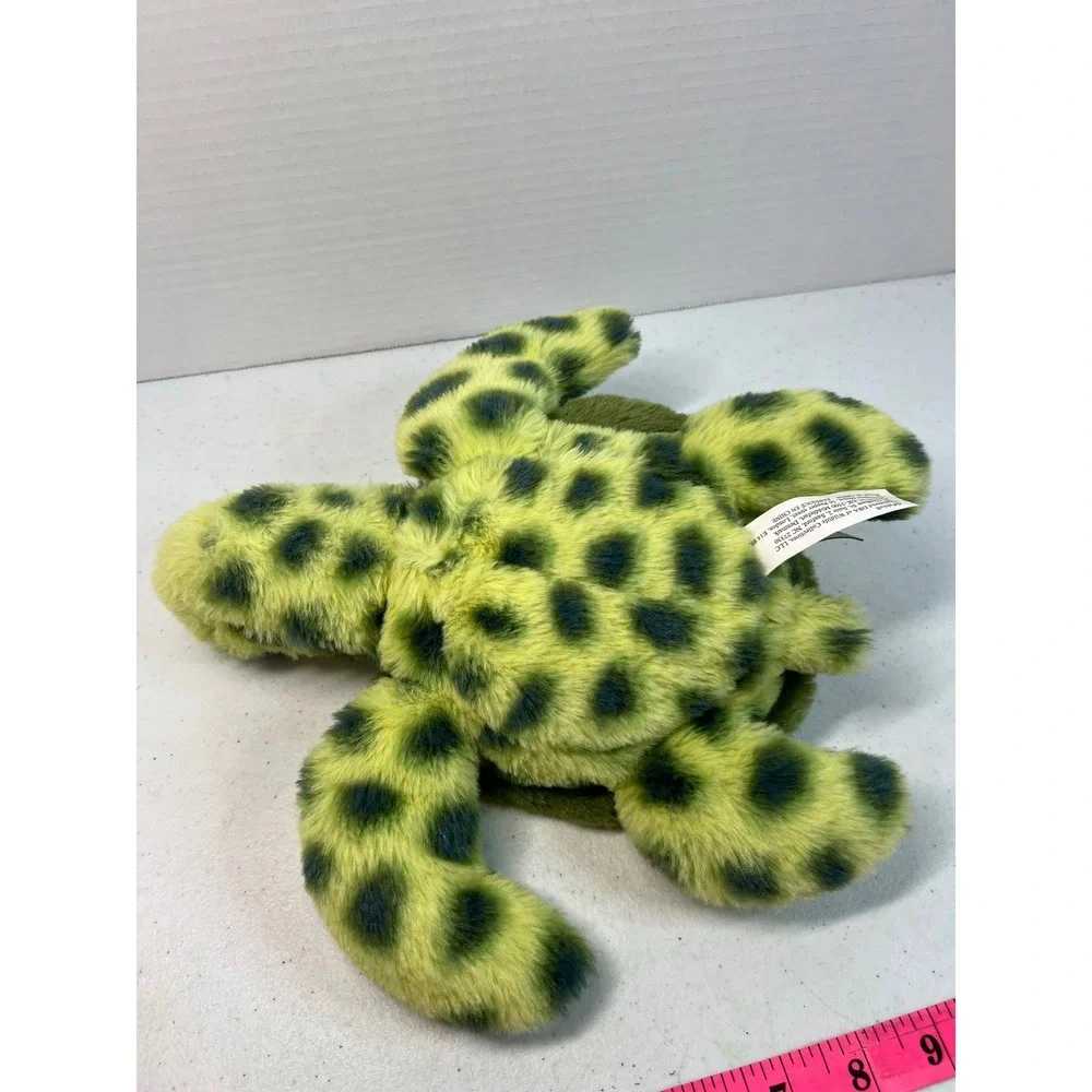 Fahlo Sea Turtle Plush Stuffed Animal Green Yellow Spotted Marine Toy 9 inch